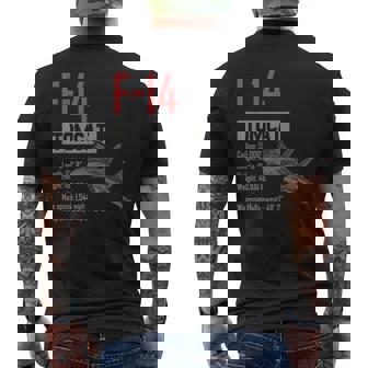 ヴィンテージf-14トムキャット戦闘機ジェット軍事航空ギフト メンズTシャツ バックプリント - Kawaiitshirt