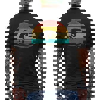 ヴィンテージコモドドラゴン レトロアンティーク調コモドドラゴン メンズTシャツ バックプリント - Kawaiitshirt