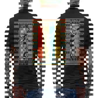 ヴィンテージスタイルのシルエットココペリフルートネイティブアメリカン メンズTシャツ バックプリント - Kawaiitshirt