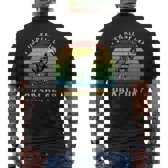 ヴィンテージレトロオカピ動物tシャツ I Just Really Like Okapi Ok メンズTシャツ バックプリント - Kawaiitshirt