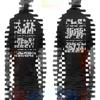 ヴィンテージ聖パティの日シェナン かつて面白いシェナニガンギフト メンズTシャツ バックプリント - Kawaiitshirt