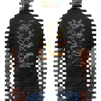 ヴィンテージ蛾 科学ギフト 昆虫 虫 イラスト メンズTシャツ バックプリント - Kawaiitshirt