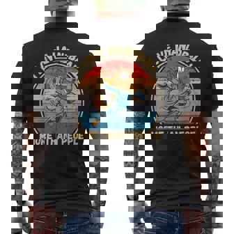 ヴィンテージ馬 I Love Handball More Than People メンズTシャツ バックプリント - Kawaiitshirt