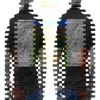 ヴェトゥイユの画家の庭／クロード・モネ（ビッグプリント）【世界の名画】Claude Monet 美術館アート 油絵 メンズTシャツ バックプリント - Kawaiitshirt