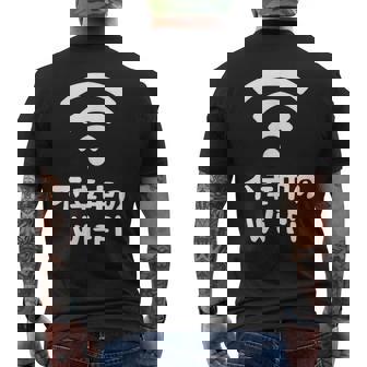 不幸中のwi-Fi ネタ ことわざ 言い間違いことわざ ジョーク ギャグ ダジャレ ツッコミ もじり 慣用句 おもしろ メンズTシャツ バックプリント - Kawaiitshirt