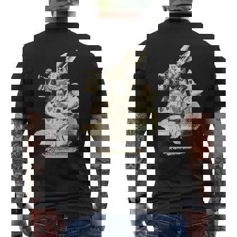 不思議の国のアリス 白ウサギ トランプデザイン メンズTシャツ バックプリント - Kawaiitshirt