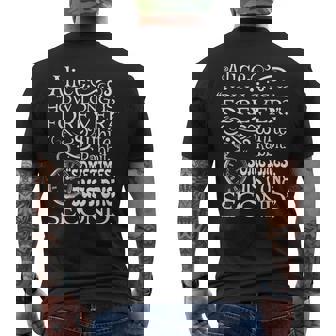 不思議の国の美しいアリス「How Long Is Forever」の引用 メンズTシャツ バックプリント - Kawaiitshirt