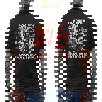 不気味なハロウィン映画愛好家 ホラー映画を見よう メンズTシャツ バックプリント - Kawaiitshirt