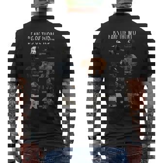 世界のクマ パンダ ポーラーグリズリー ブラック かわいいクマギフト メンズTシャツ バックプリント - Kawaiitshirt