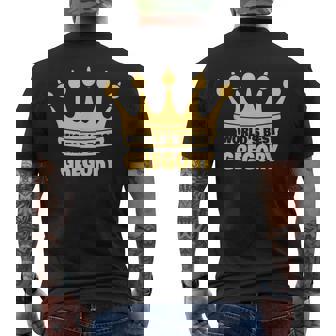 世界一のグレゴリー 面白い名前「グレゴリー」 メンズTシャツ バックプリント - Kawaiitshirt