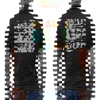 世界最高のいとこレトログラフィック – 楽しくカラフルないとこ メンズTシャツ バックプリント - Kawaiitshirt