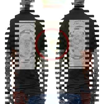 世界標準地図 フラットアースオリジナル メンズTシャツ バックプリント - Kawaiitshirt