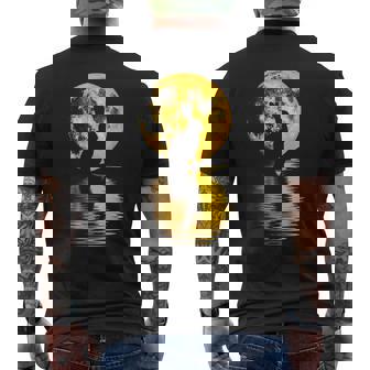 中秋節月 うさぎ シルエット 月餅 恋人 メンズTシャツ バックプリント - Kawaiitshirt