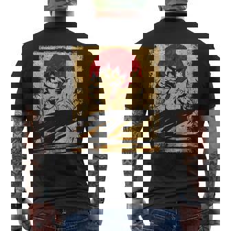 九尾の狐 日本のレトロアート メンズTシャツ バックプリント - Kawaiitshirt