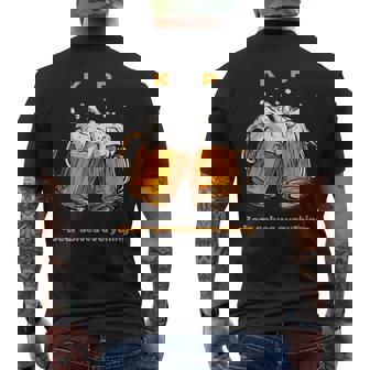 乾杯ビールは全てを解決する ビール 夏 乾杯 Kp ジョッキ 生ビール メンズTシャツ バックプリント - Kawaiitshirt