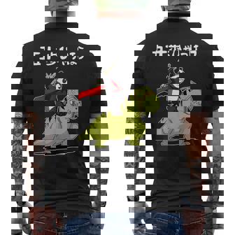 五十歩ひゃっほう恐竜 ネタ ことわざ ことわざのもじり ジョーク ギャグ ダジャレ ツッコミ おもしろ メンズ 半袖 メンズTシャツ バックプリント - Kawaiitshirt