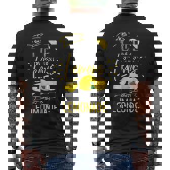 人生があなたにレモンを与えるとき、レモネードギフトを作る メンズTシャツ バックプリント - Kawaiitshirt