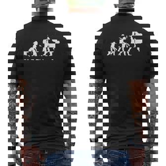 人類の進化 エボリューション 道場 柔道好き 趣味 古武道 柔道家 柔道部 おもしろ 柔道 メンズTシャツ バックプリント - Kawaiitshirt