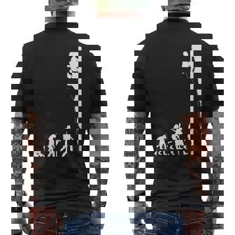 人類の進化 ロッククライミング エイドクライミング フリークライミング アルパインクライミング 登攀 登山 ボルダリング メンズTシャツ バックプリント - Kawaiitshirt