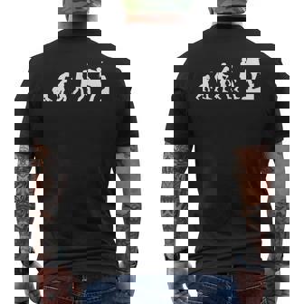人類の進化 ネタ 山登り ハイキング アウトドア 趣味 おもしろ メンズTシャツ バックプリント - Kawaiitshirt