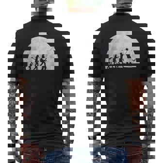 人類の進化 釣り竿 漁師 釣り人 面白い 釣り フィッシング 満月 サプライズ おもしろ アイデア 釣り メンズTシャツ バックプリント - Kawaiitshirt