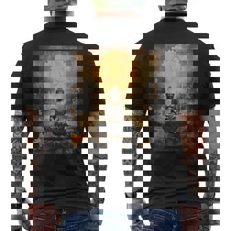 仏陀レトロ メンズTシャツ バックプリント - Kawaiitshirt