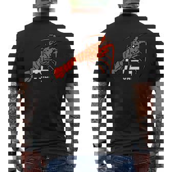 伊勢エビ エビ カニ ウニ 海洋生物 矛盾 おもしろ イラスト かわいい 面白い ネタ 画像 メンズTシャツ バックプリント - Kawaiitshirt