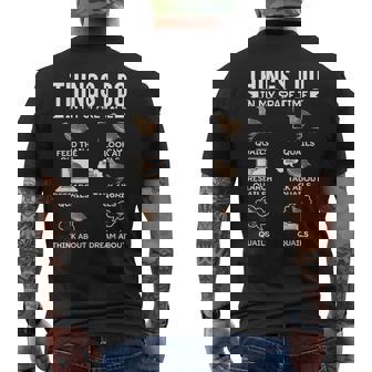 余暇にやること ウズラの鳥狩り ウズラ メンズTシャツ バックプリント - Kawaiitshirt