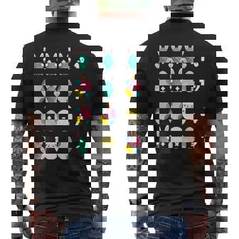 作戦順序 クイズ 数学 先生 イースター チキン うさぎ メンズTシャツ バックプリント - Kawaiitshirt