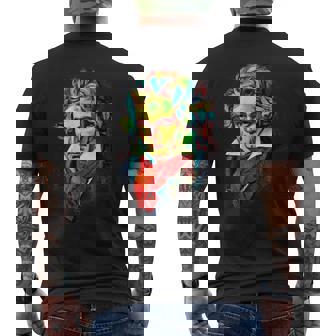 作曲家 ピアノ奏者 クラシック音楽 ベートーヴェン メンズTシャツ バックプリント - Kawaiitshirt