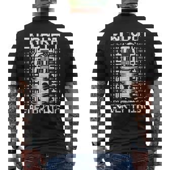 倫理的ハッキング アナリスト 倫理的サイバーセキュリティ Encrypt Everything メンズTシャツ バックプリント - Kawaiitshirt