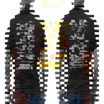 働く車 工事車両 面白いtシャツ イラスト かわいい キッズ 子供用 メンズ おもしろグッズ 子供 男の子 メンズTシャツ バックプリント - Kawaiitshirt