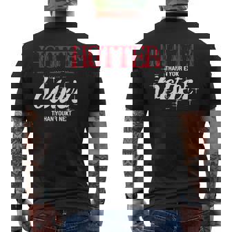 元カレより暑い-次の面白い彼氏よりもいい メンズTシャツ バックプリント - Kawaiitshirt