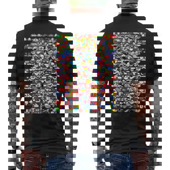 六角形の世界旗、国旗tシャツ メンズTシャツ バックプリント - Kawaiitshirt