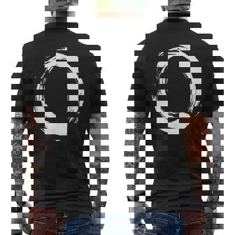 円相、禅、円、シンボル、仏教、仏、瞑想ヨガ メンズTシャツ バックプリント - Kawaiitshirt