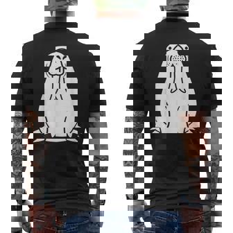 動物 かわいい ミニマリスト セイウチ シンプルなセイウチ メンズTシャツ バックプリント - Kawaiitshirt