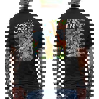 動物園動物 サファリパーティー 動物園サファリ動物園 メンズTシャツ バックプリント - Kawaiitshirt