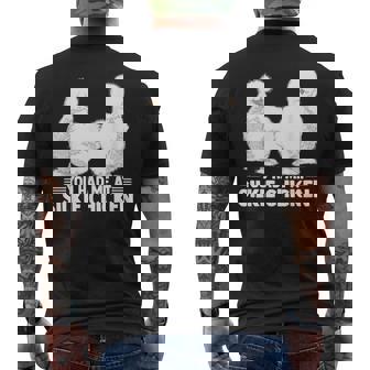 動物用烏骨鶏 中国産烏骨鶏 メンズTシャツ バックプリント - Kawaiitshirt