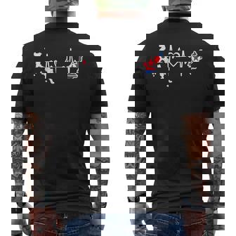 北朝鮮 日本 ハートビート 北朝鮮の日本の国旗 メンズTシャツ バックプリント - Kawaiitshirt