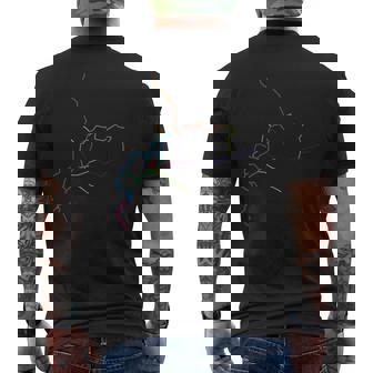 北海道 路線図 鉄道 電車 親子ペア キッズ メンズTシャツ バックプリント - Kawaiitshirt