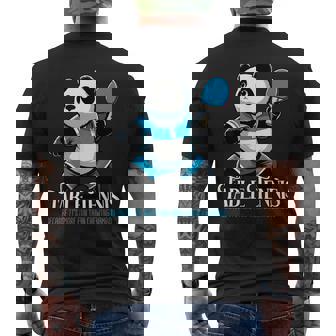 卓球 パンダ 卓球 メンズTシャツ バックプリント - Kawaiitshirt