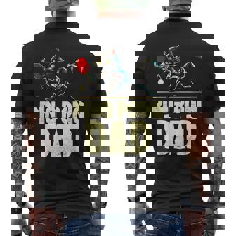 卓球 黒猫パパピンポン 黒猫ピンポン メンズTシャツ バックプリント - Kawaiitshirt