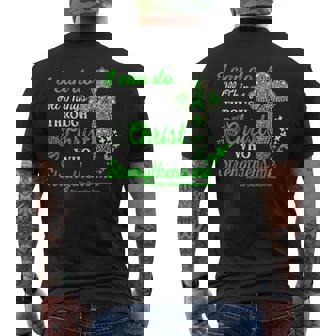 双極性障害啓発 双極性障害 戦士 キリスト メンズTシャツ バックプリント - Kawaiitshirt