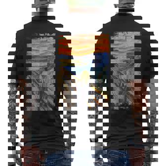 叫びの画家 ムンクの名画 メンズTシャツ バックプリント - Kawaiitshirt