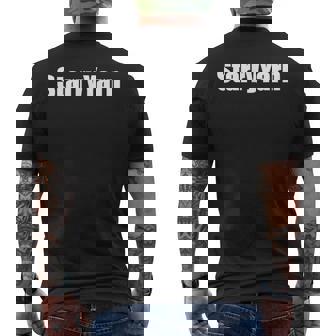 可愛くて愛らしいうさぎのくつろぎタイム メンズTシャツ バックプリント - Kawaiitshirt