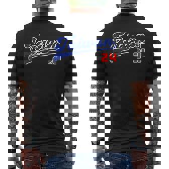 台湾 Taiwan 番号 24 野球 野球好き 野球ユニフォーム風 台湾好き Taiwan文字 前後プリント メンズTシャツ バックプリント - Kawaiitshirt