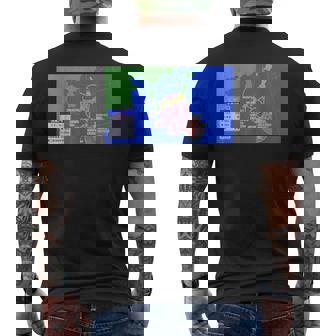 台風情報デザイン メンズTシャツ バックプリント - Kawaiitshirt