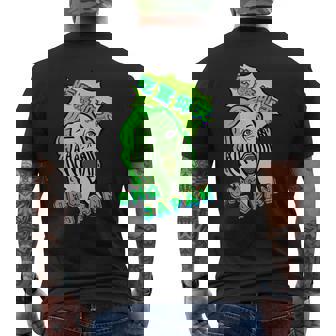 吃驚仰天 グリーン メンズTシャツ バックプリント - Kawaiitshirt