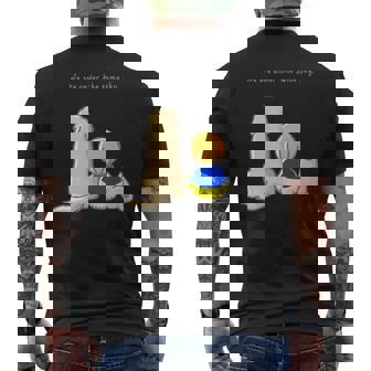 同じ空の下 ウクライナ 反戦 平和 希望 仲間 家族 犬 猫 メンズ レディース キッズ メンズTシャツ バックプリント - Kawaiitshirt