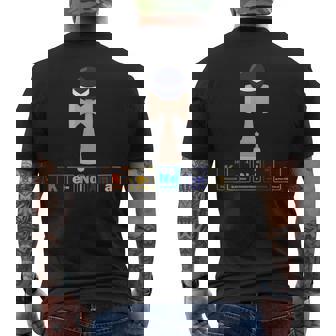 周期表 けん玉 メンズTシャツ バックプリント - Kawaiitshirt